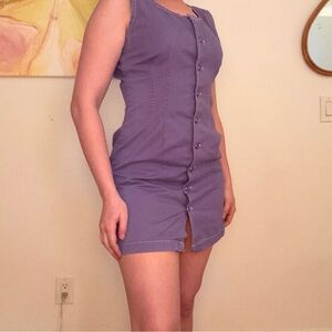 Vintage Button-Down Sleeveless Dress